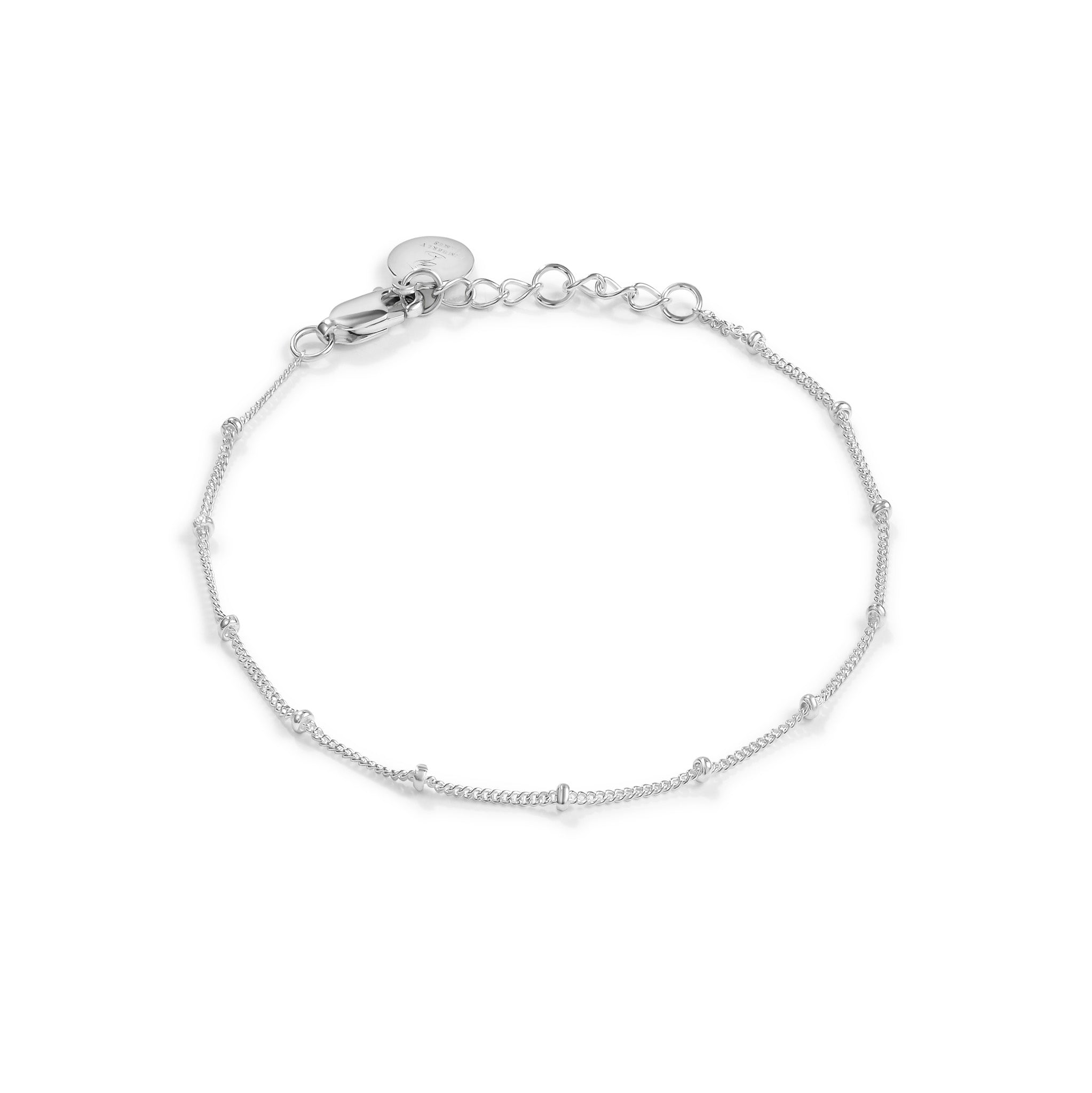 Coastline 1mm Sterling Silver Bracelet