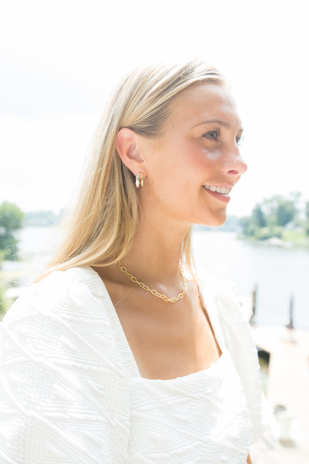 Duo Two-Toned Balanced Hoop Earrings