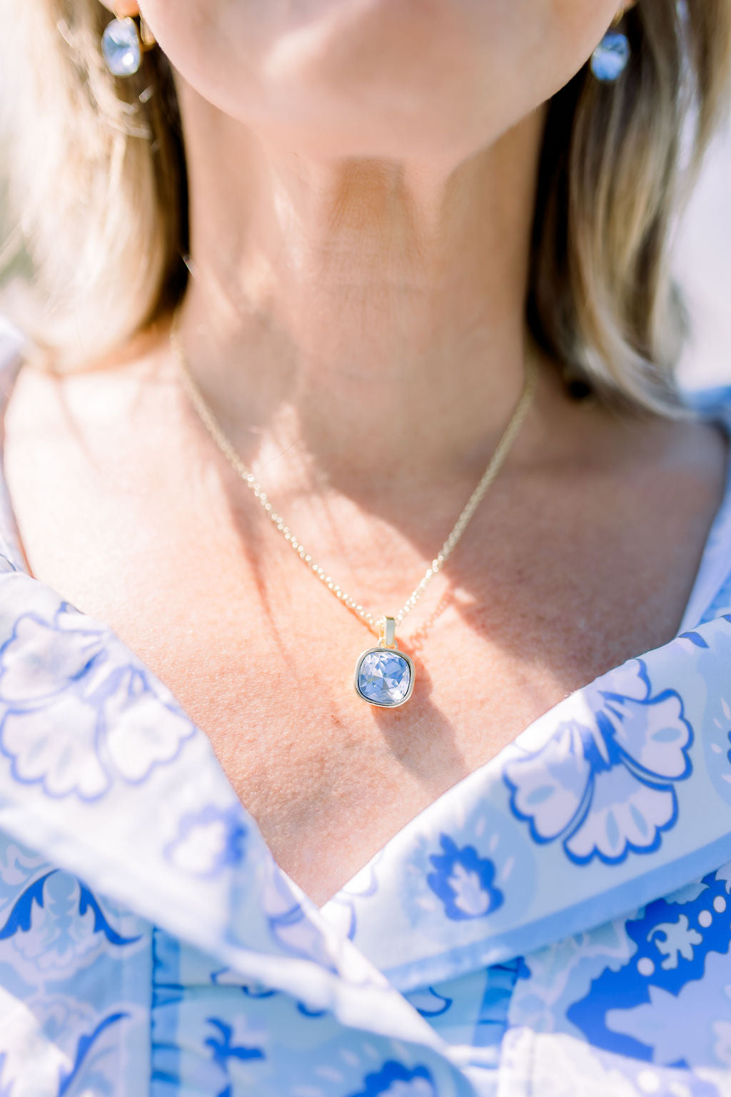 REFLECTION PENDANT NECKLACE, OCEAN