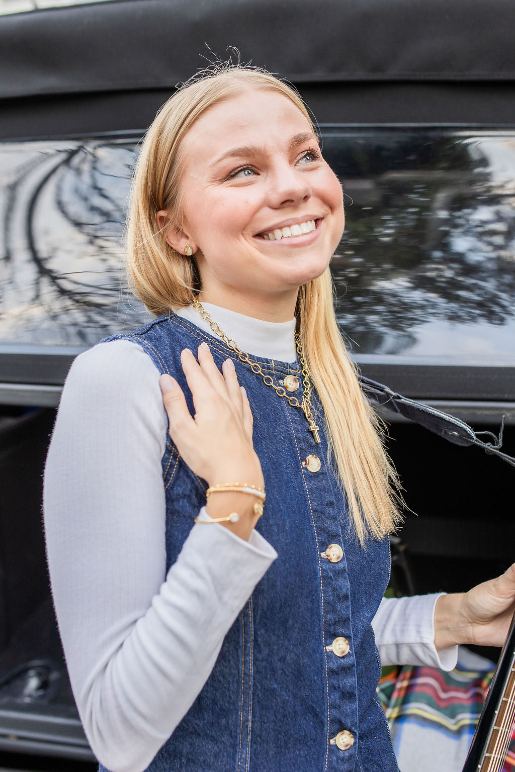 Trinity Cross Toggle Necklace