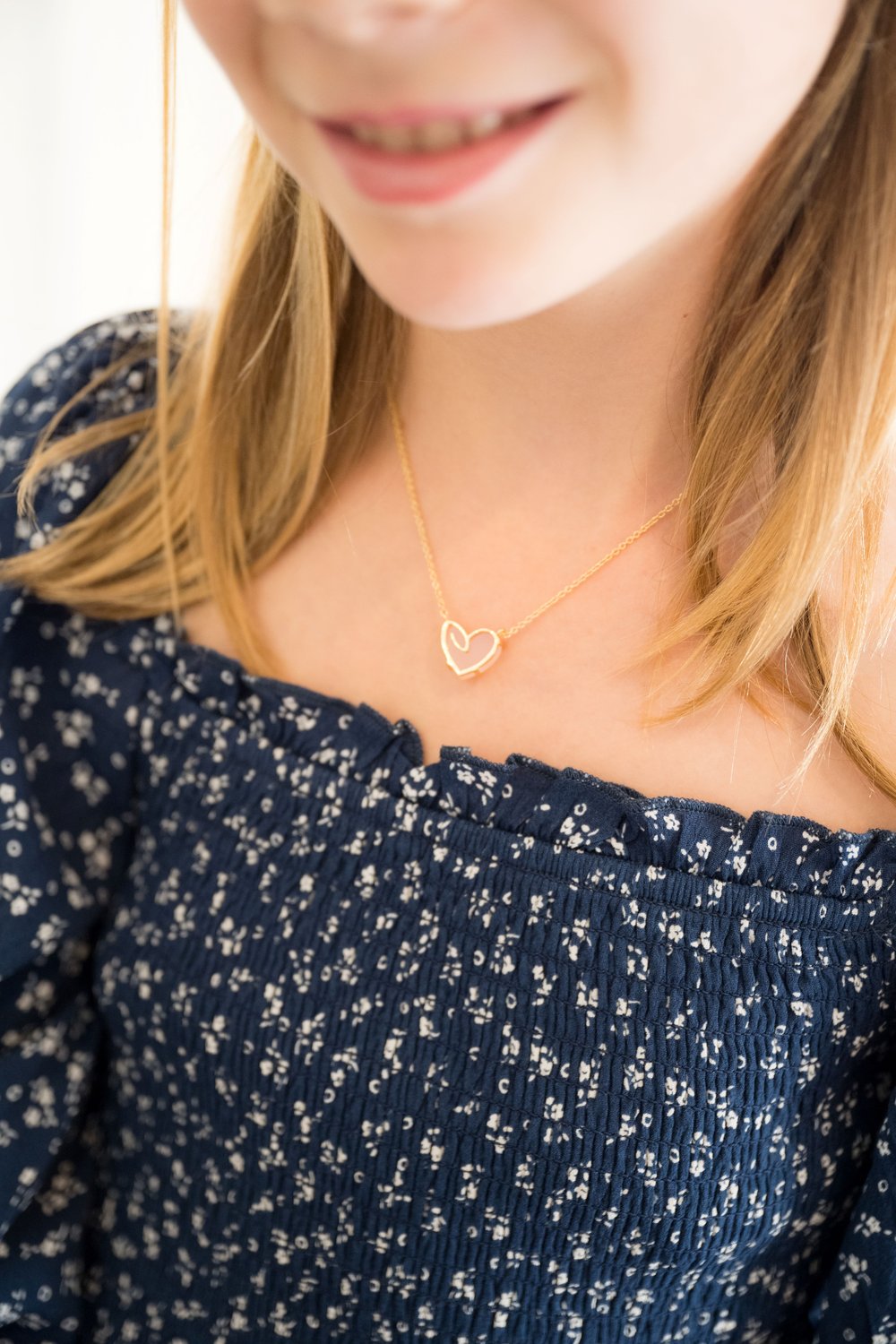 Open Heart Heron Wing Necklace