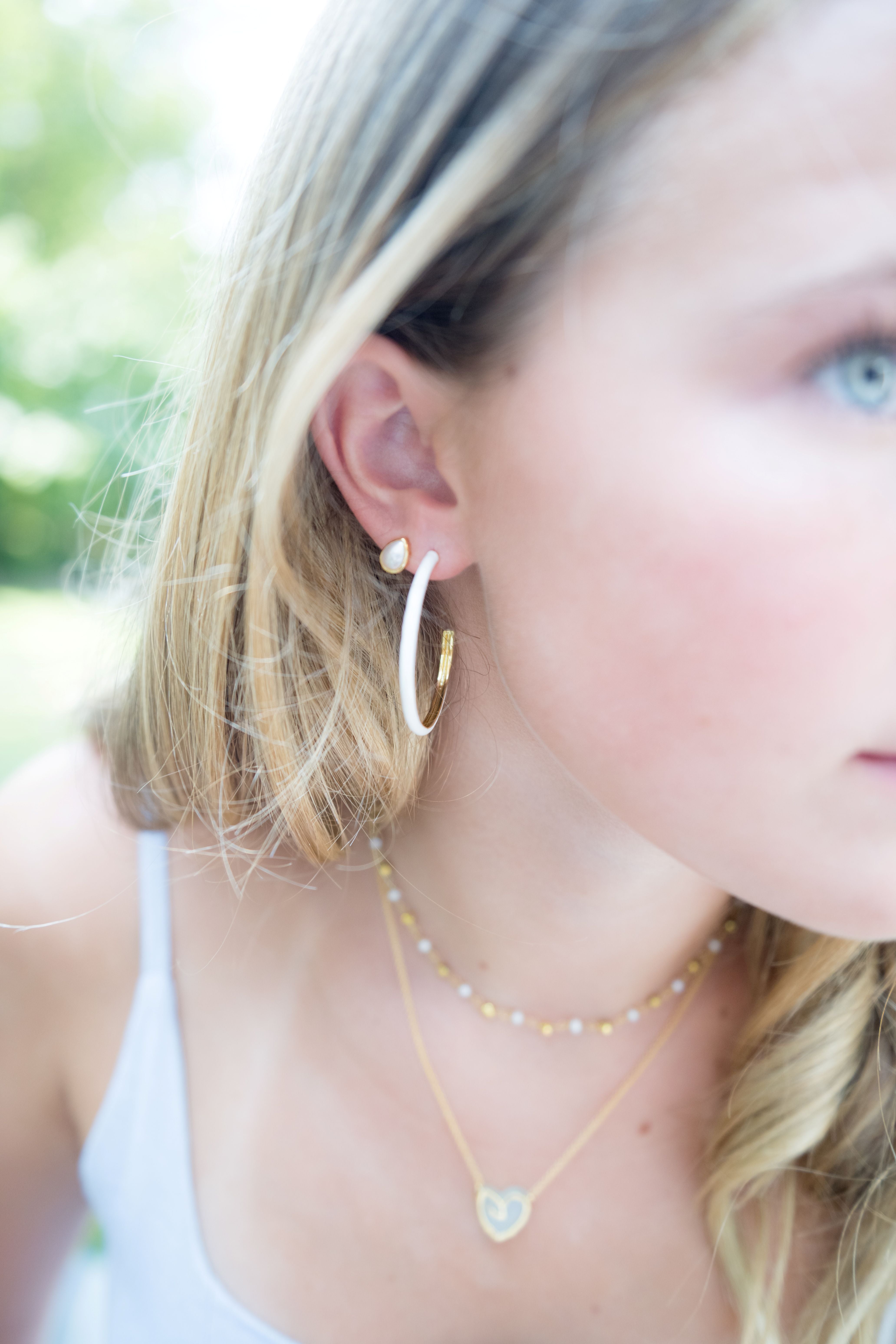 Full Circle Enamel Hoop Earrings