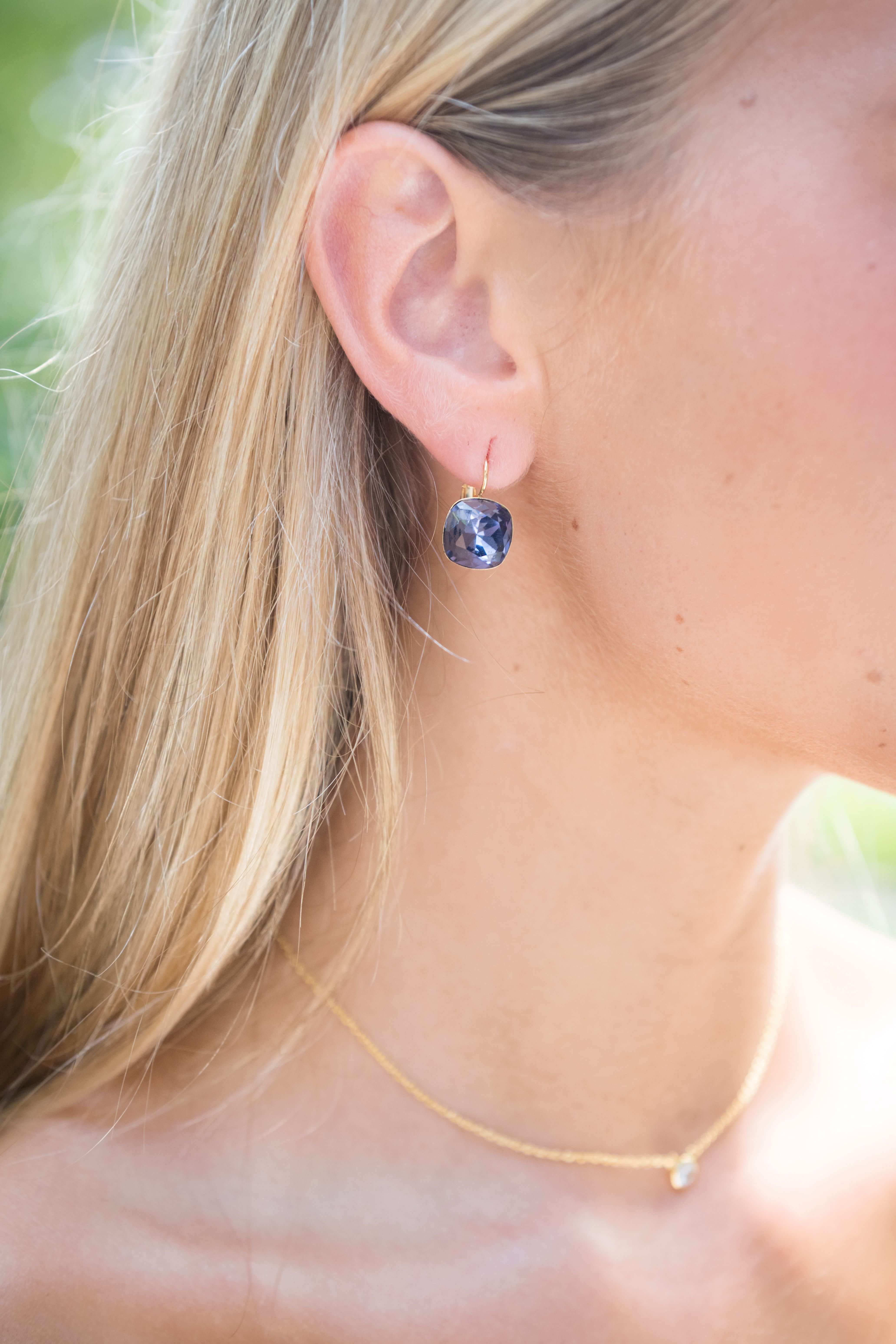 Reflection Earrings, Violet