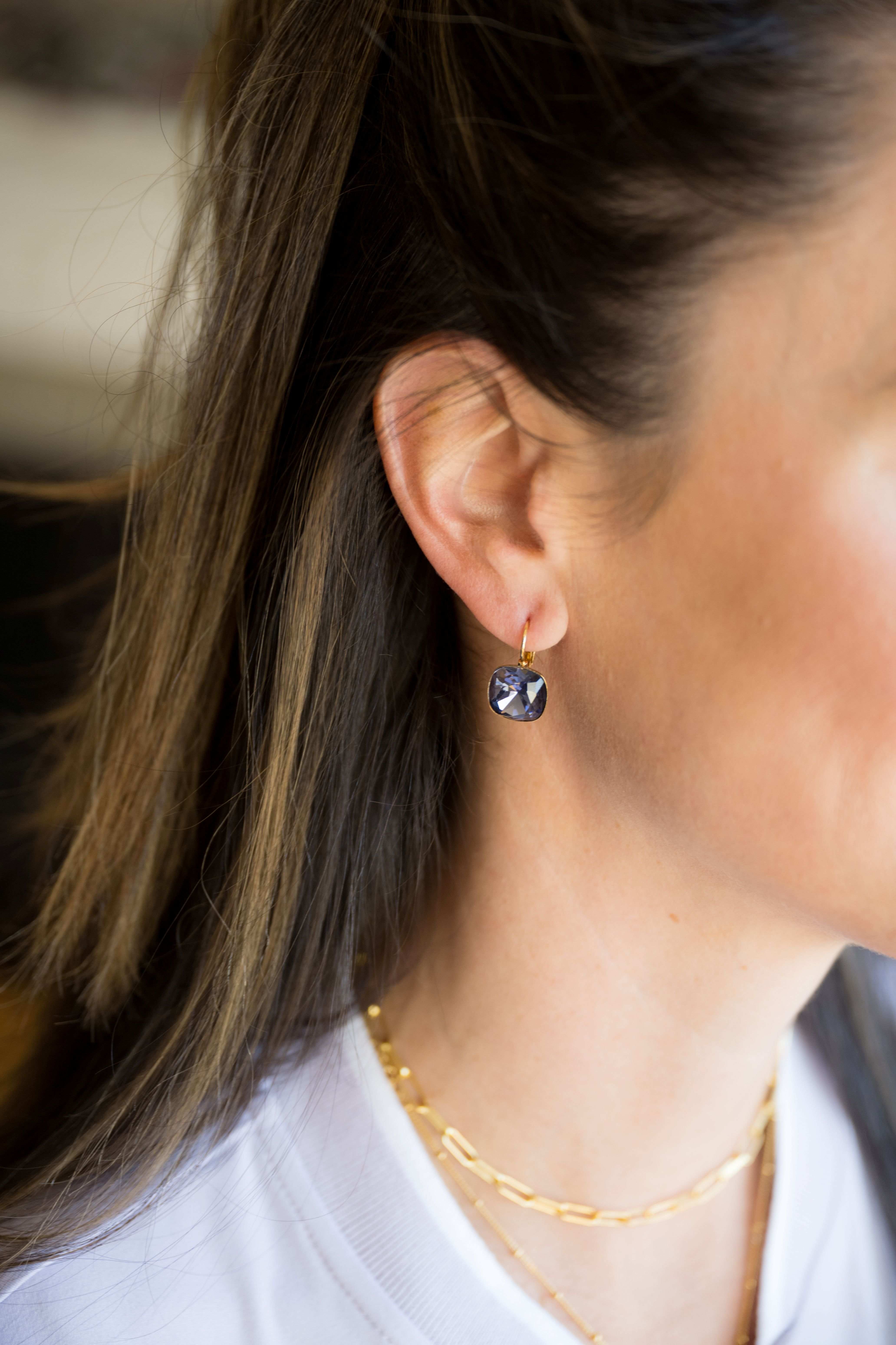 Reflection Earrings, Violet