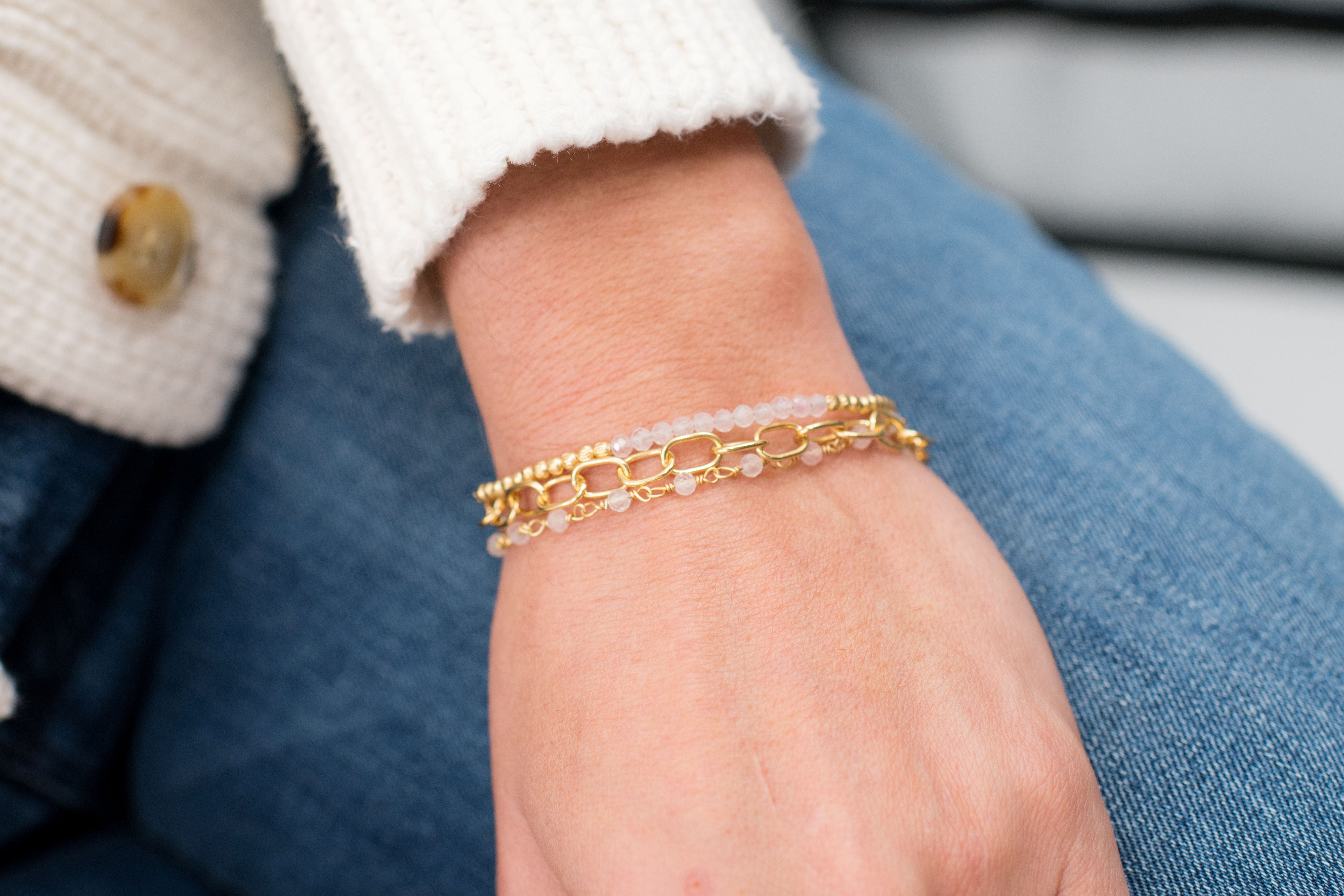 Harmony Bracelet, Rose Quartz