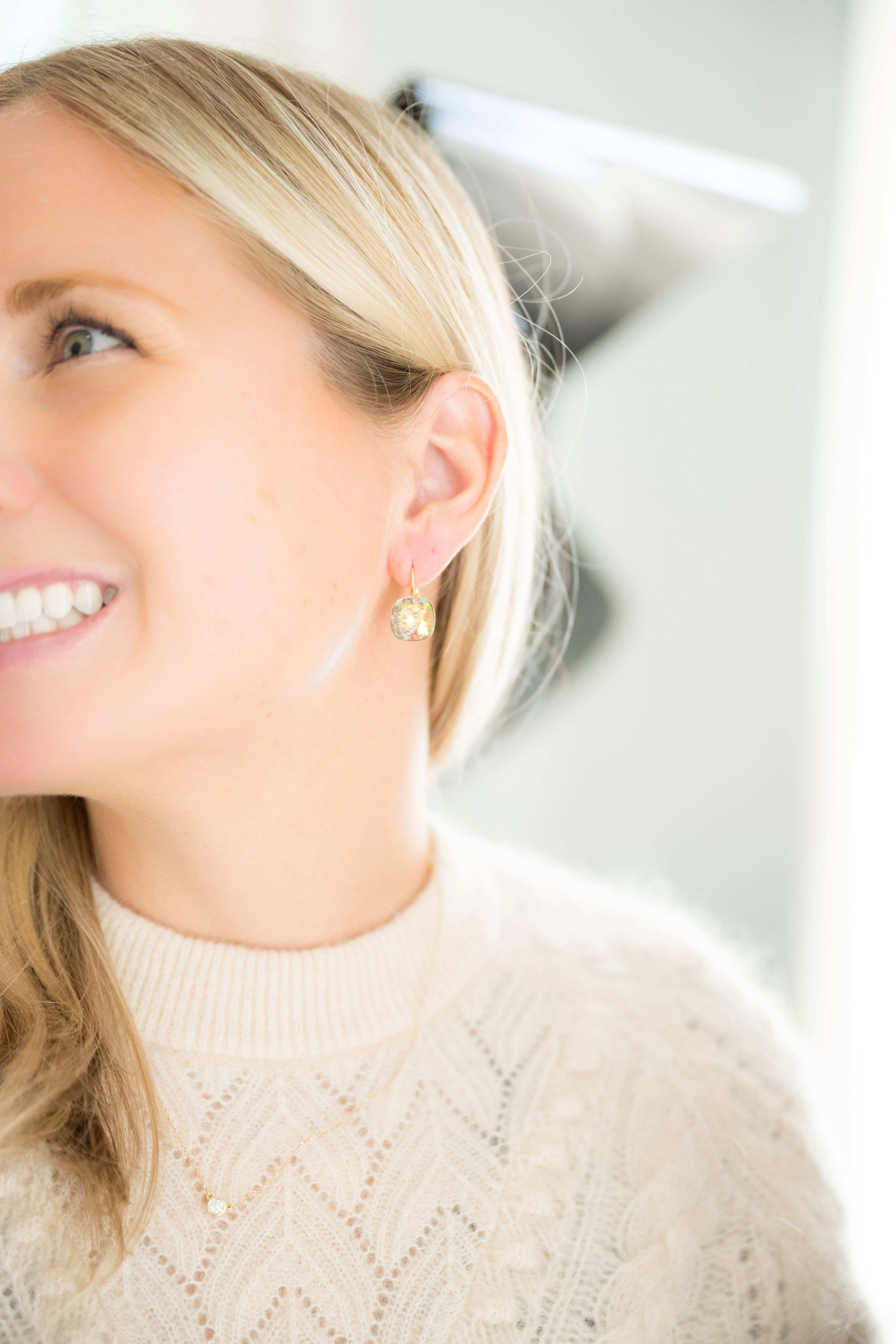Reflection Earrings, Party Popper