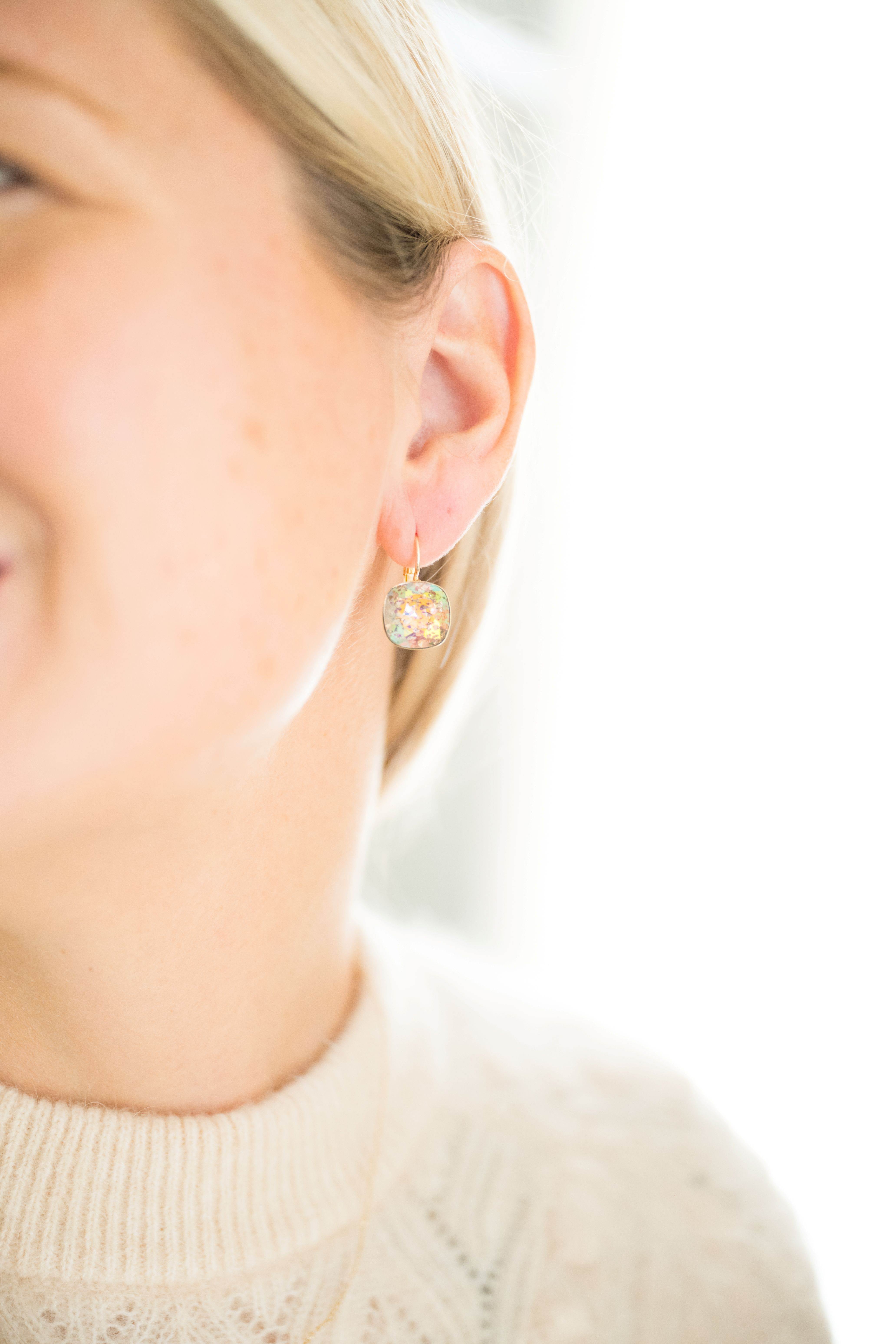 Reflection Earrings, Party Popper