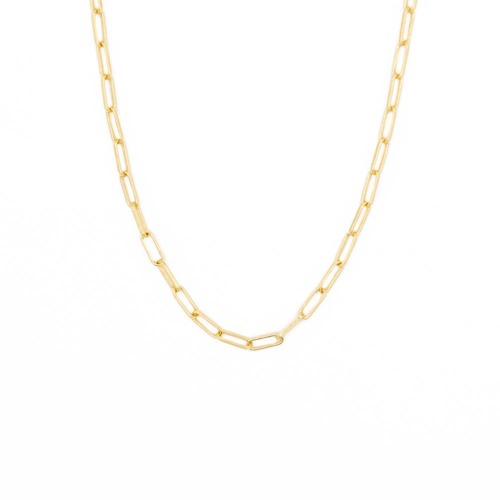 Paper Clip Gold Chain Necklace
