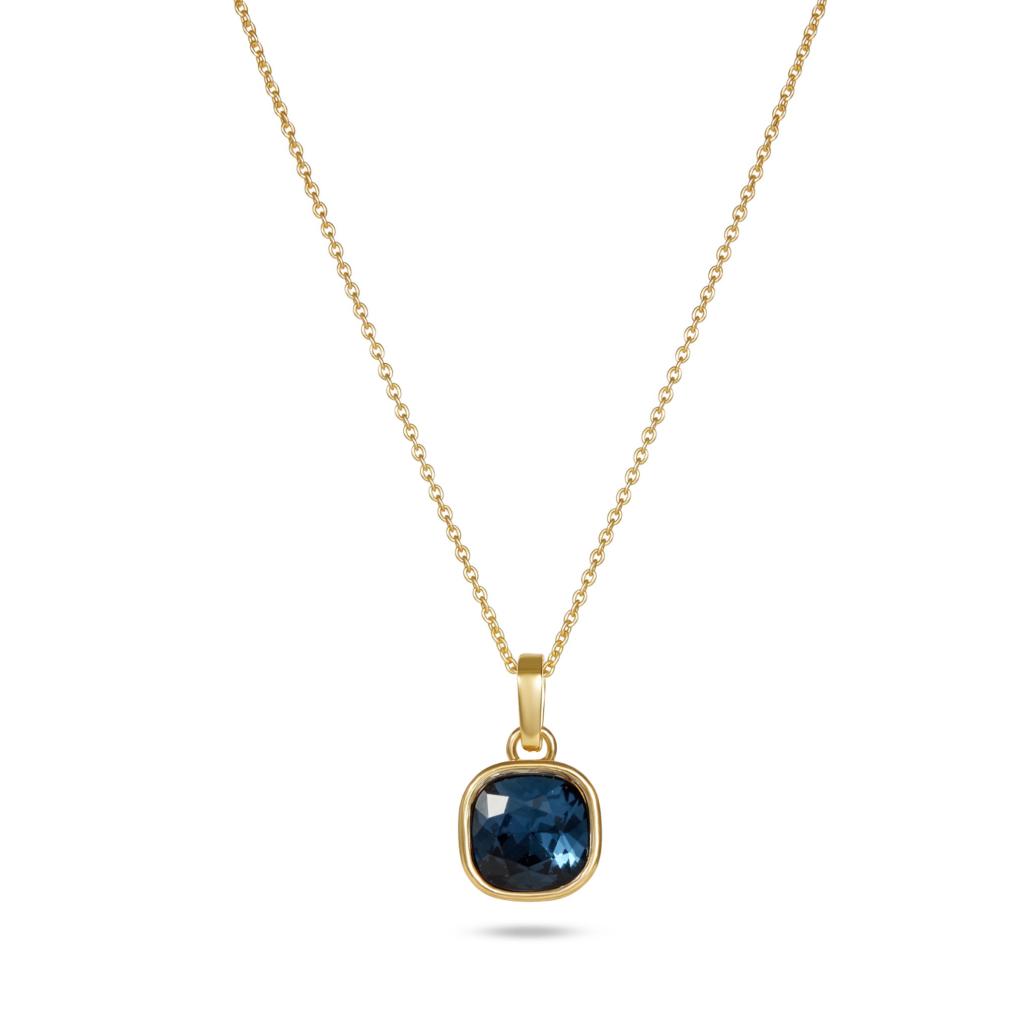REFLECTION PENDANT NECKLACE, ACADEMY BLUE