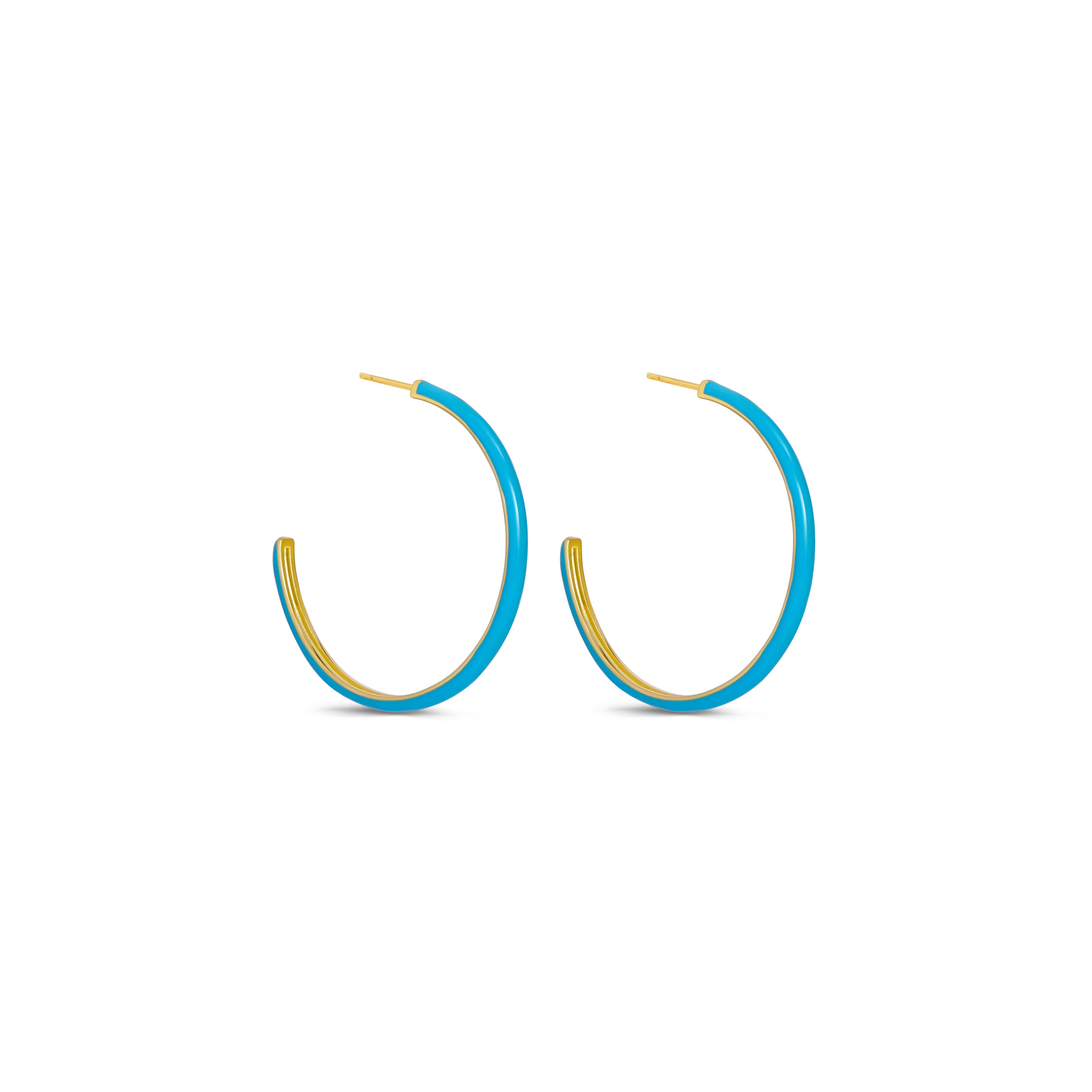 Full Circle Enamel Hoop Earrings