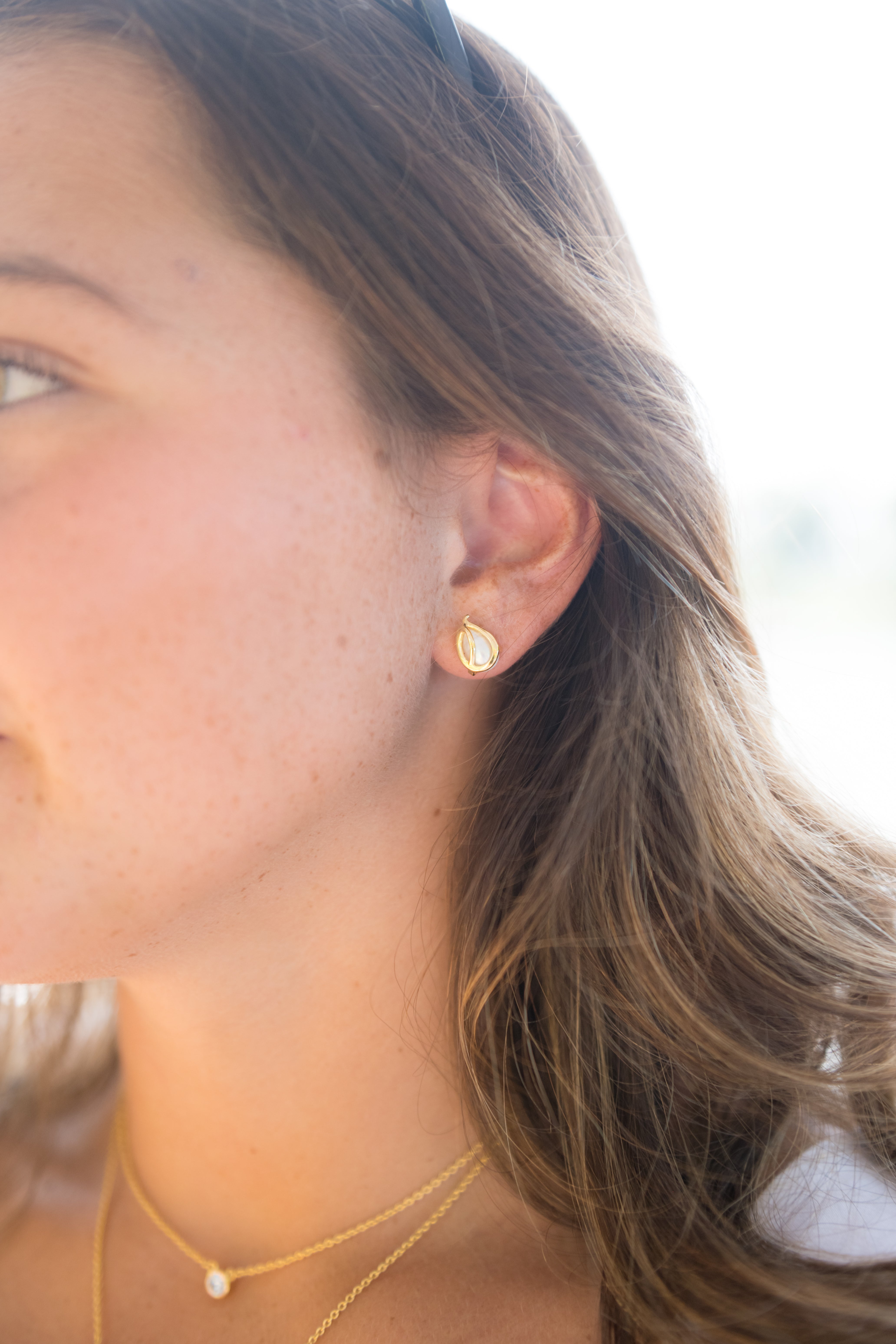 Heron Wing Stud Earrings