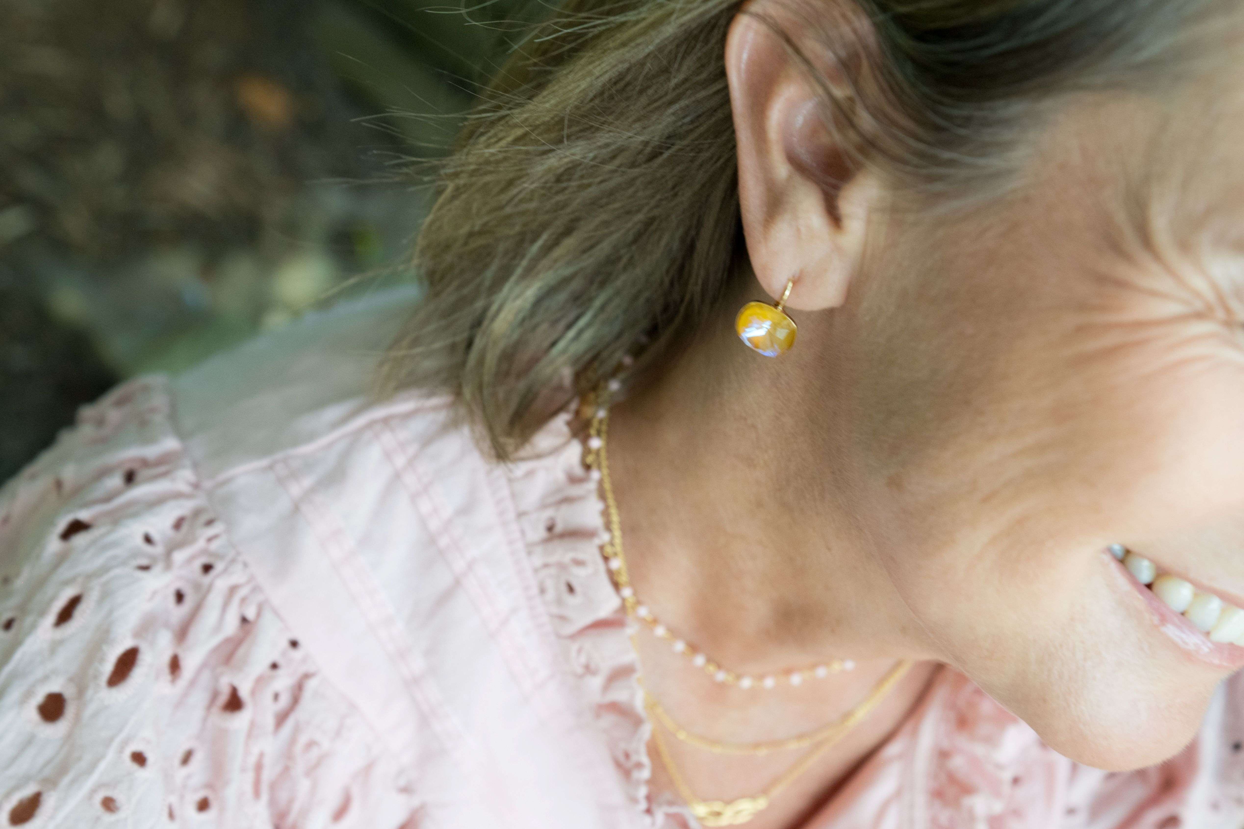 Reflection Earrings, Sunset
