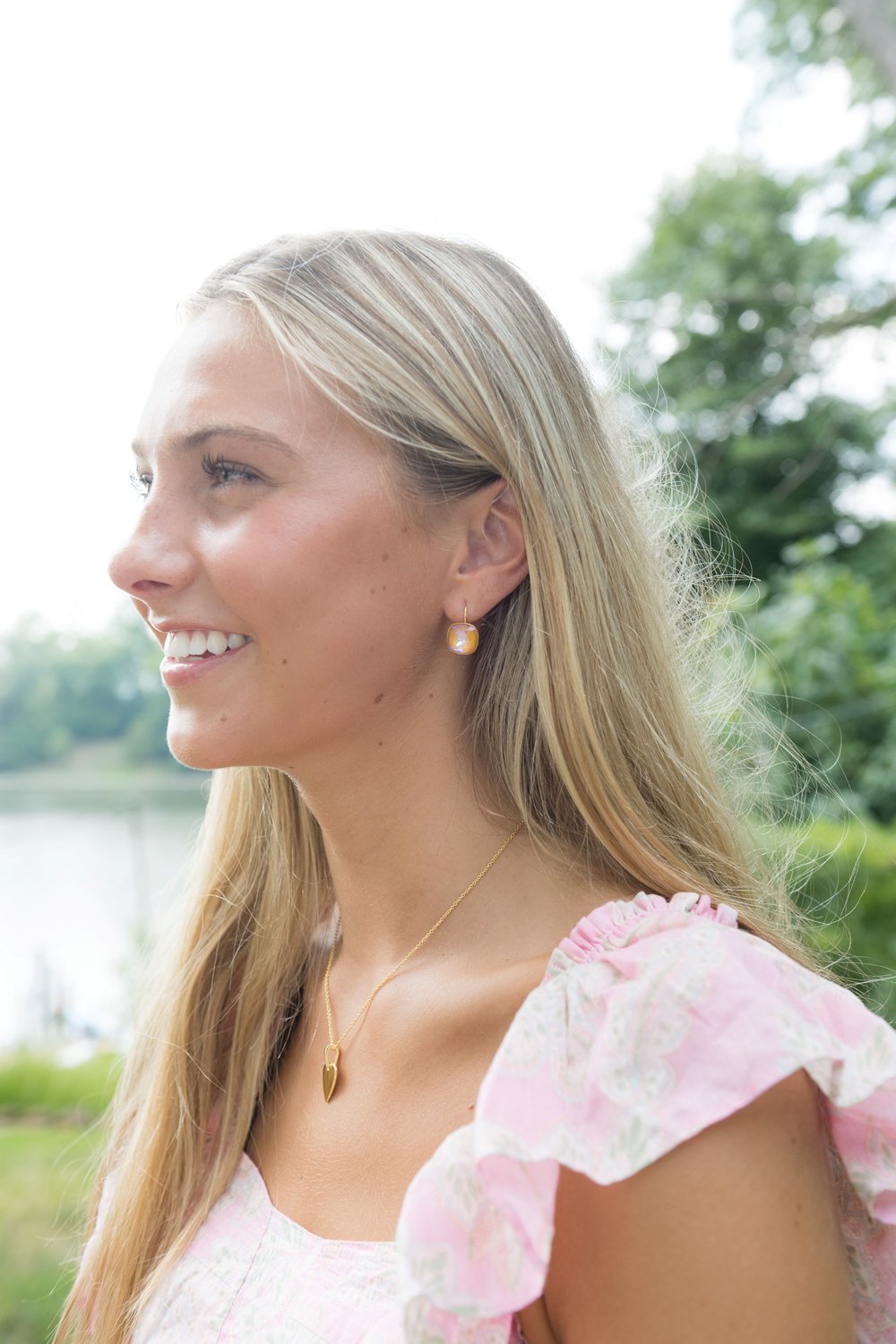 Reflection Earrings, Sunset