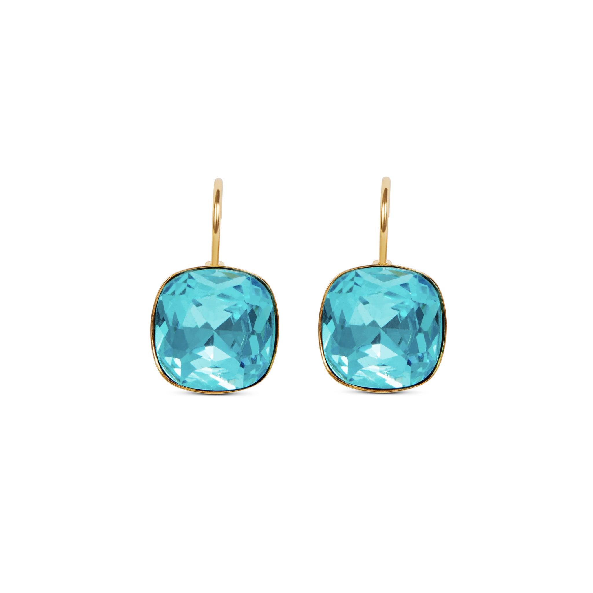 Reflection Earrings, Aqua