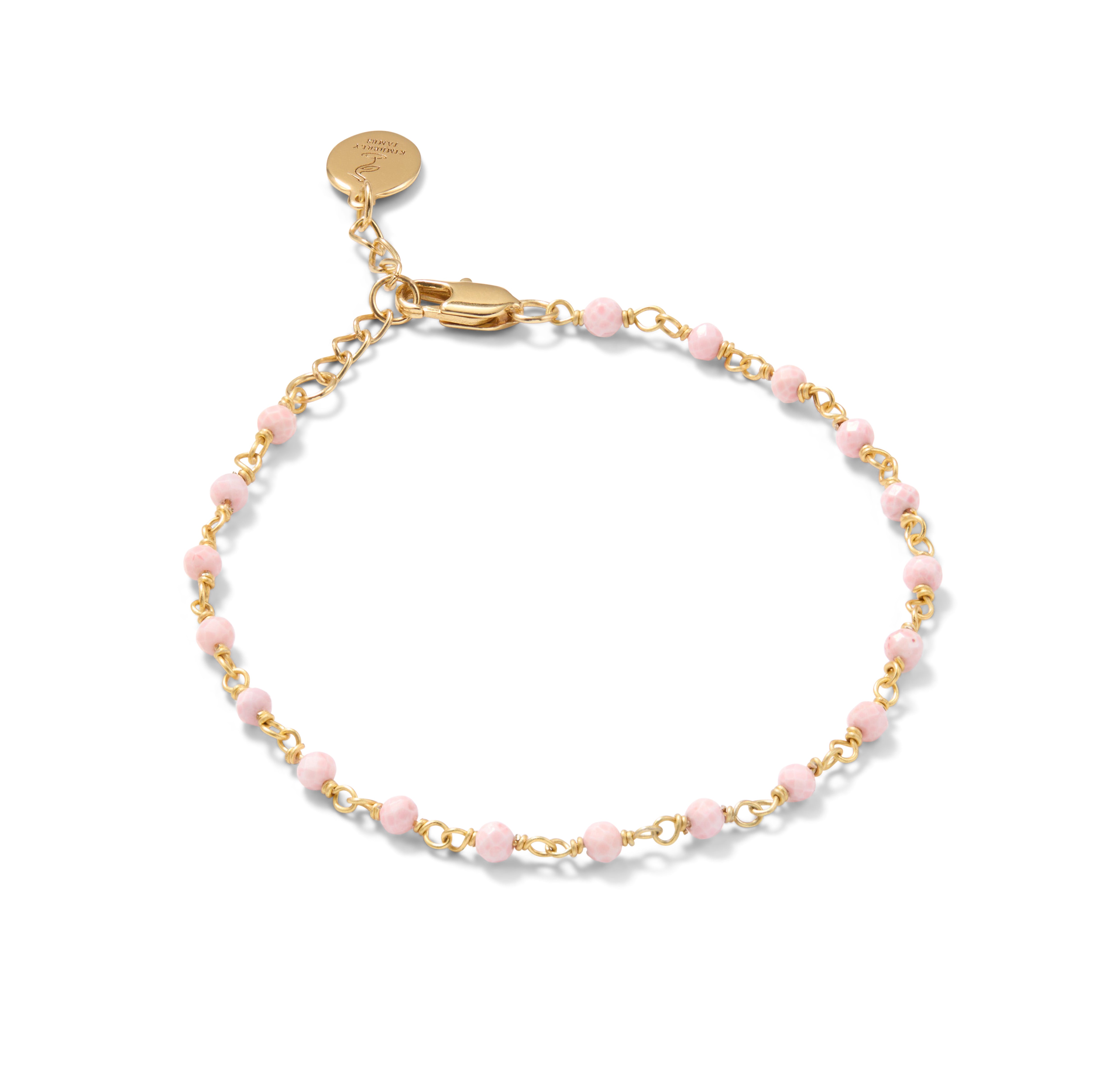 Pink Opal, Beaded Gemstone Bracelet