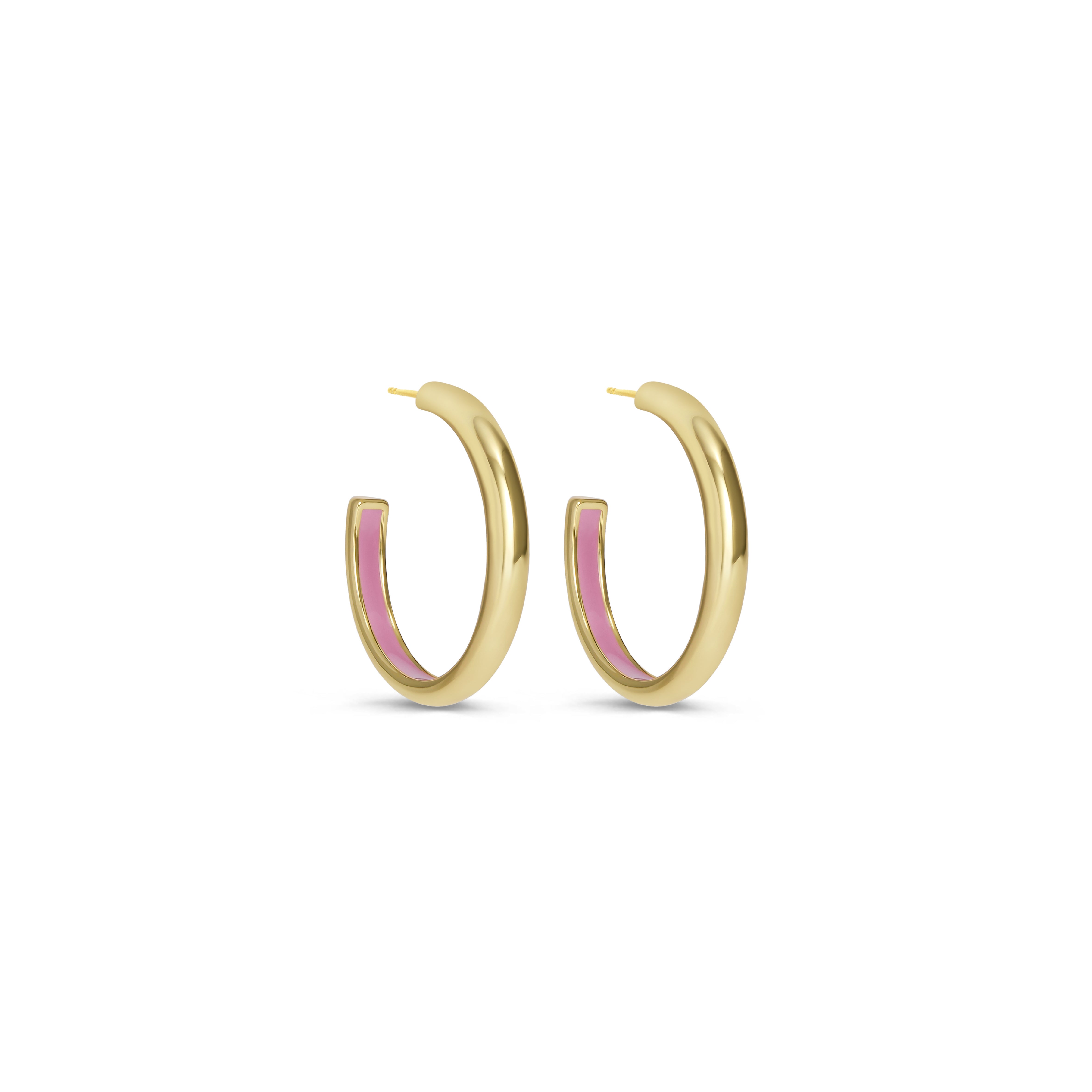 Promise Hoop Gold Earrings