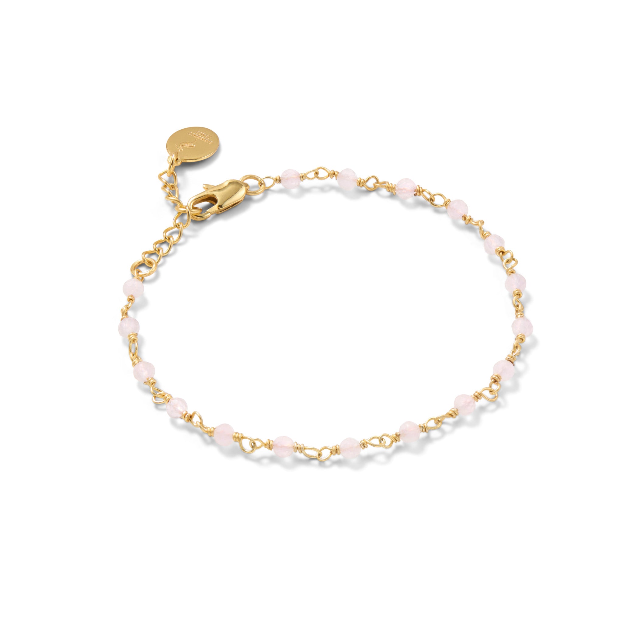 Rose Quartz, Beaded Gemstone Bracelet