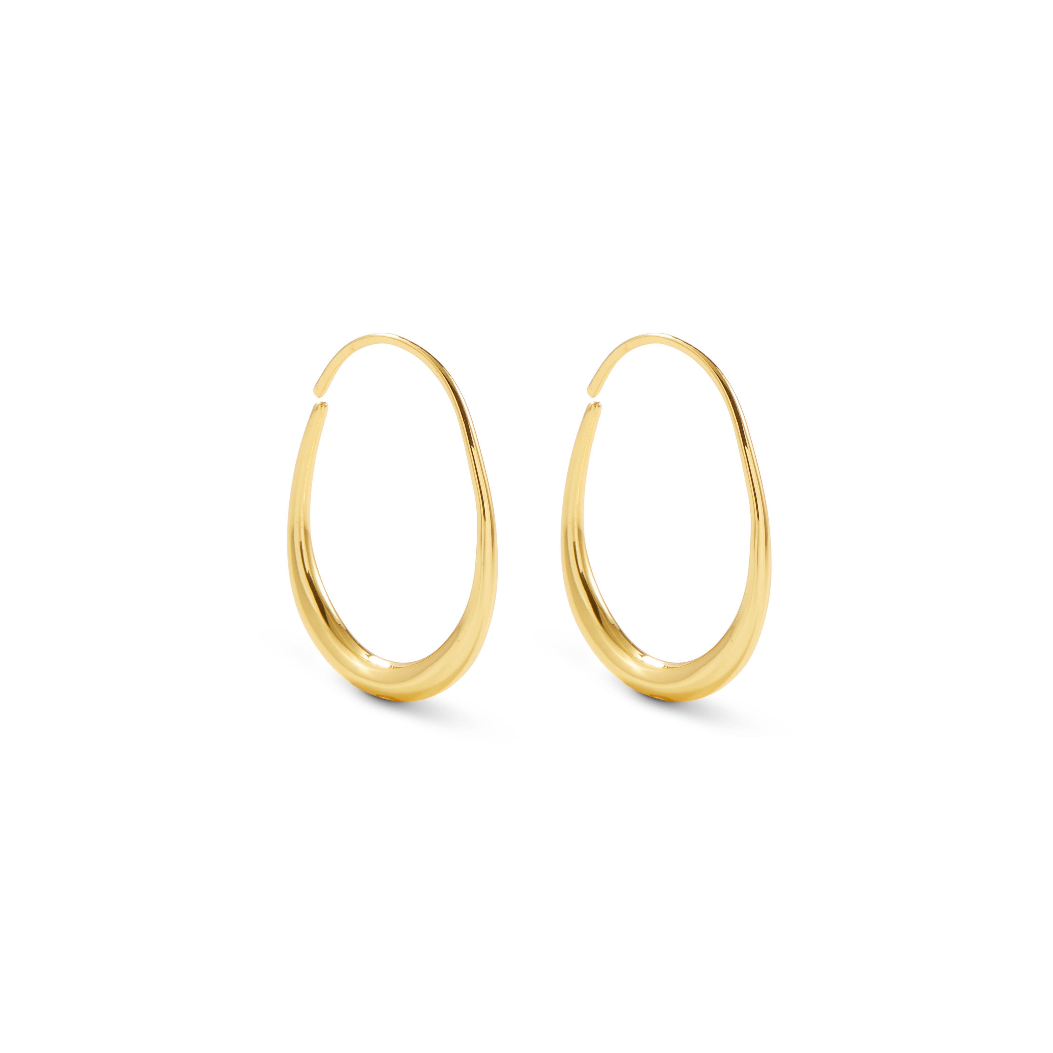 Tear Drop Balance Hoop Earrings