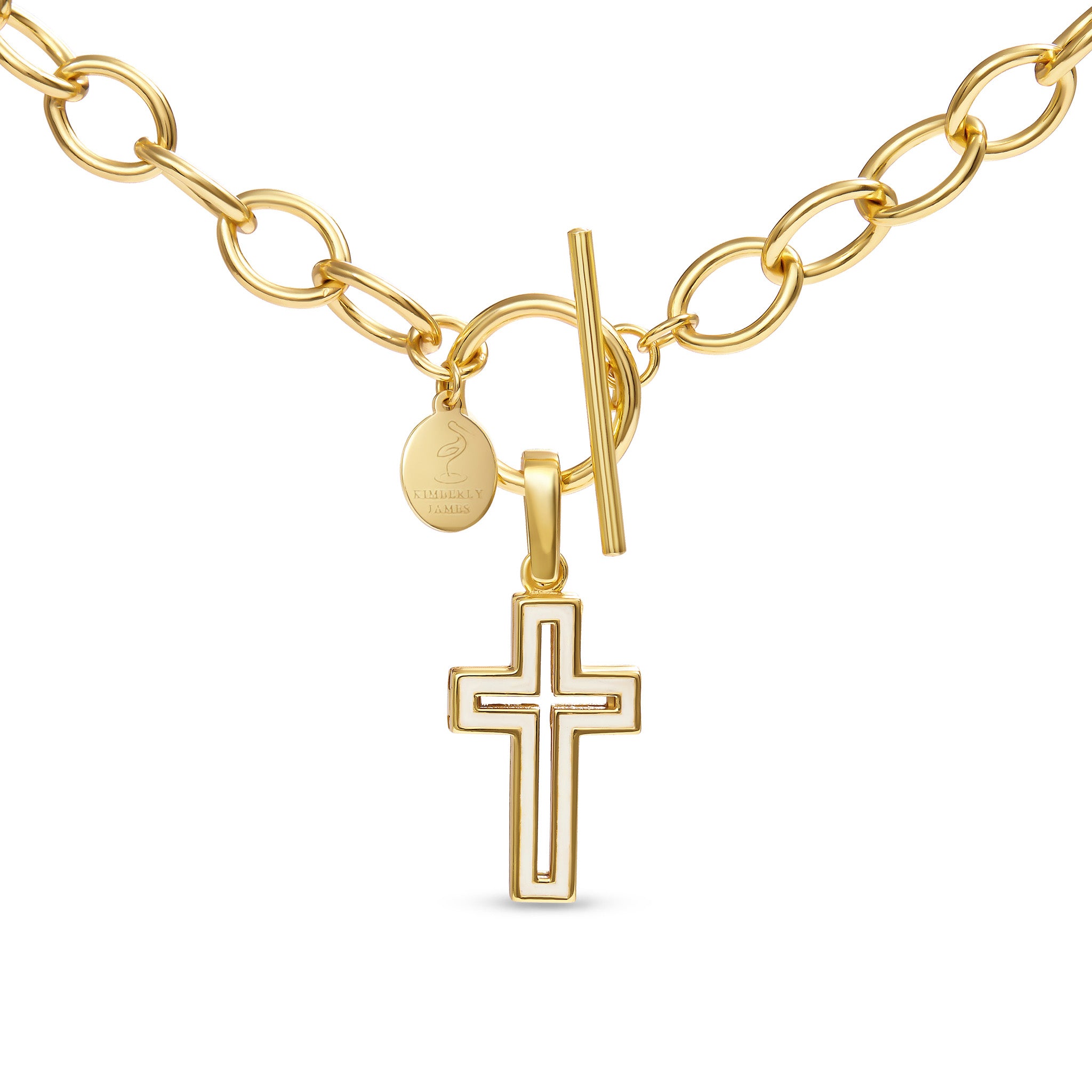 Trinity Cross Toggle Necklace