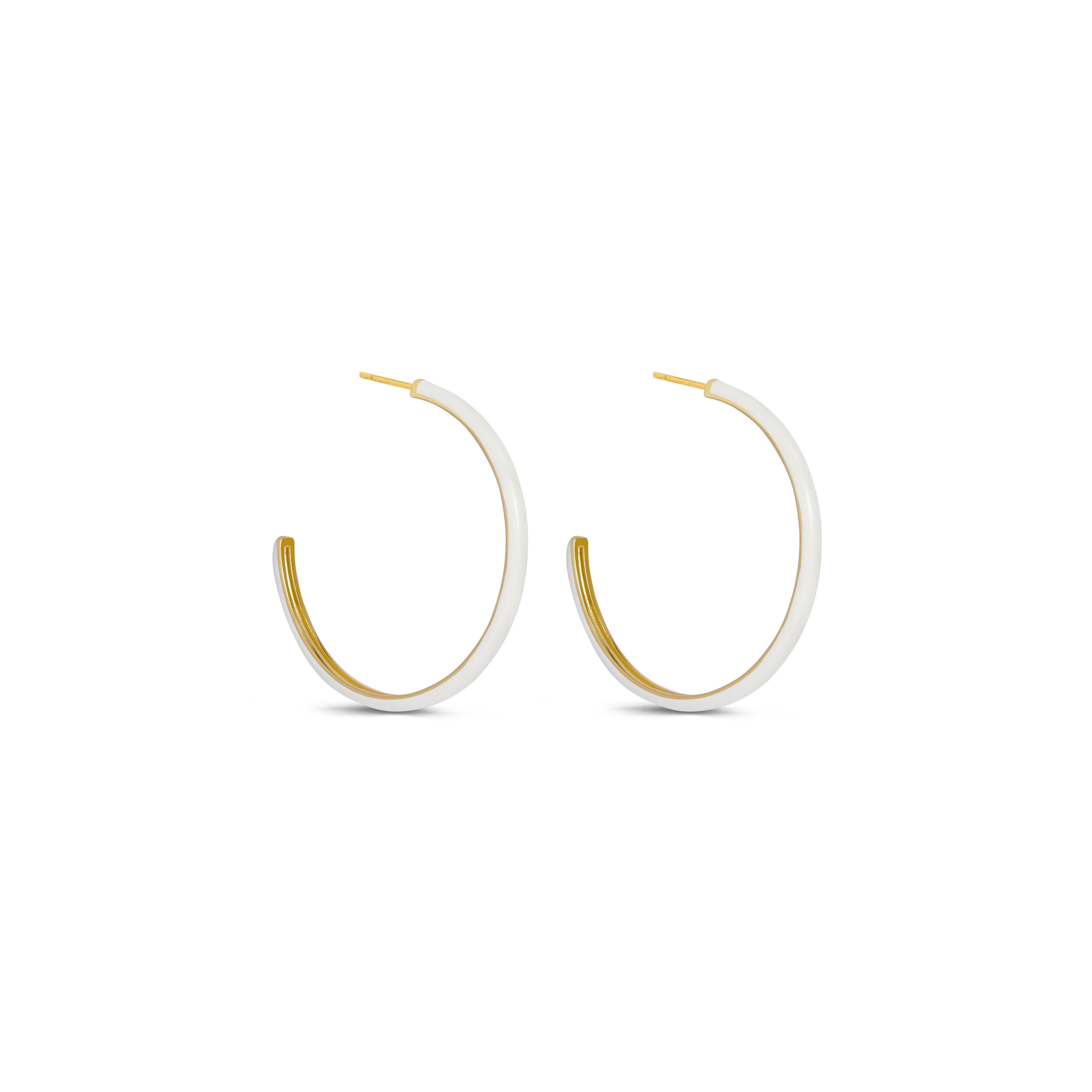 Full Circle Enamel Hoop Earrings
